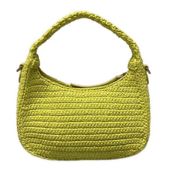 Auth miumiu - Yellow Green Straw Handbag - Picture 2 of 15